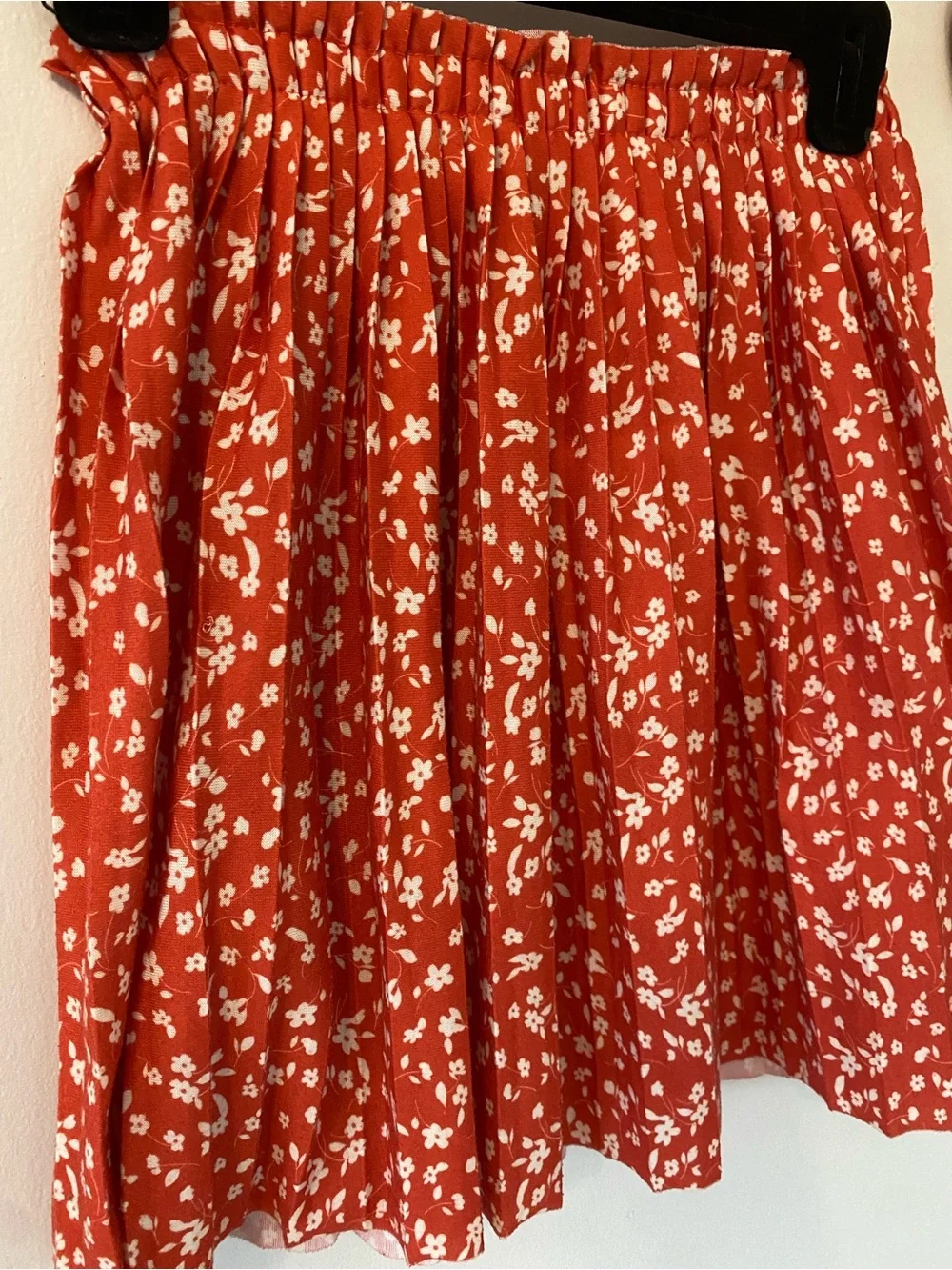 Zara Girls Red Floral Flowy Circle Skirt - size 14